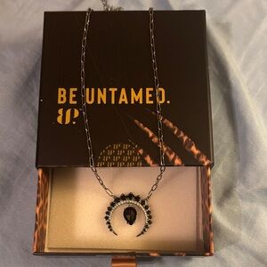 Untamed: Hematite and  Black Pendant Necklace